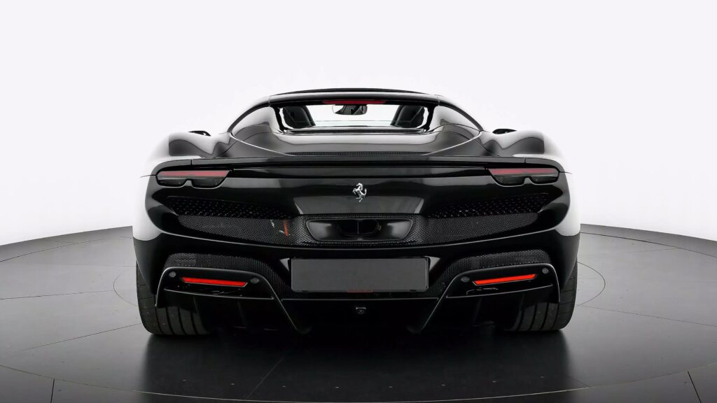 Ferrari 296 GTS Black Rear 2